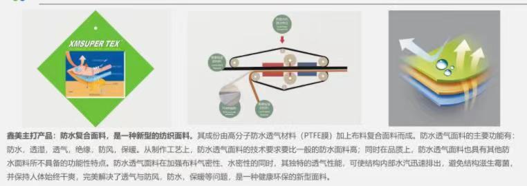 河源防水透气面料